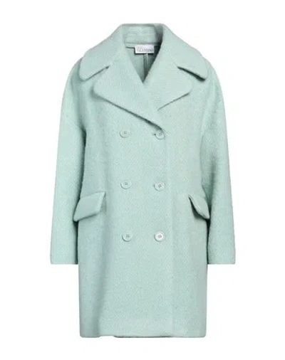 Red Valentino Woman Coat Light Green Size 8 Wool, Mohair Wool, Polyamide