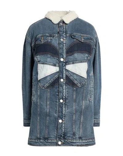Red Valentino Woman Denim Outerwear Blue Size 2 Cotton, Elastane