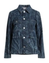 Red Valentino Woman Denim Outerwear Blue Size 6 Cotton In Blue