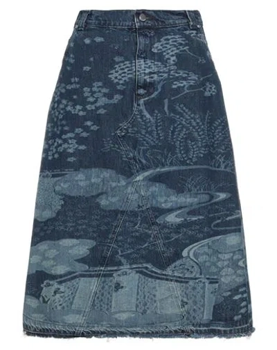 Red Valentino Woman Denim Skirt Blue Size 2 Cotton