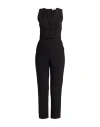 Red Valentino Tech Cady Sleeveless V Neck Jumpsuit In Black
