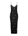 Red Valentino Woman Maxi Dress Black Size L Cotton, Polyamide, Polyester In Black