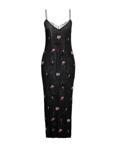 Red Valentino Woman Maxi Dress Black Size L Cotton, Polyamide, Polyester