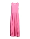 Red Valentino Woman Maxi Dress Fuchsia Size 8 Polyester In Pink