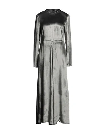 Red Valentino Woman Maxi Dress Grey Size 6 Viscose, Silk
