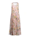 Red Valentino Woman Maxi Dress Pastel Pink Size 6 Polyester In Pink