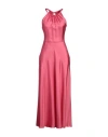 Red Valentino Silk Halterneck Dress In Pink