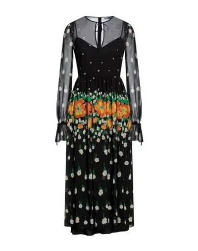 Red Valentino Woman Midi Dress Black Size 4 Polyester