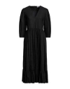 Red Valentino Woman Midi Dress Black Size 4 Cotton, Elastane