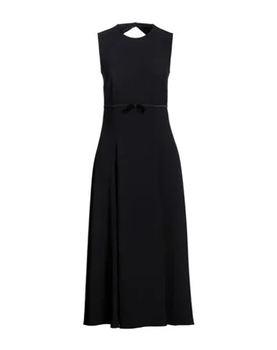Red Valentino Woman Midi Dress Black Size 8 Acetate, Viscose