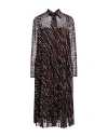 Red Valentino Woman Midi Dress Black Size 8 Polyester In Black
