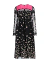 Red Valentino Woman Midi Dress Black Size 8 Polyester In Black