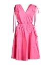 Red Valentino Woman Midi Dress Fuchsia Size 4 Polyester In Pink