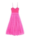 Red Valentino Woman Midi Dress Fuchsia Size S Polyamide, Mohair Wool, Wool In Pink