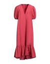 Red Valentino Woman Midi Dress Magenta Size 8 Cotton, Polyester