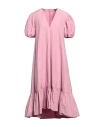 Red Valentino Woman Midi Dress Pink Size 6 Cotton, Polyester