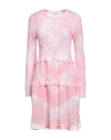 RED VALENTINO RED VALENTINO WOMAN MIDI DRESS PINK SIZE L POLYAMIDE, MOHAIR WOOL, WOOL