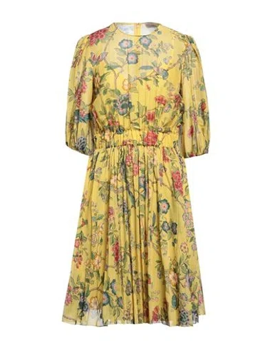 Red Valentino Woman Midi Dress Yellow Size 0 Cotton In Gold