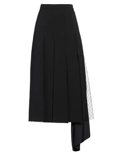 Red Valentino Woman Midi Skirt Black Size 2 Polyester
