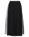 Red Valentino Woman Midi Skirt Midnight Blue Size 2 Polyester In Black