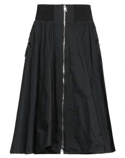 Red Valentino Woman Midi Skirt Black Size 2 Polyester, Polyamide, Elastane