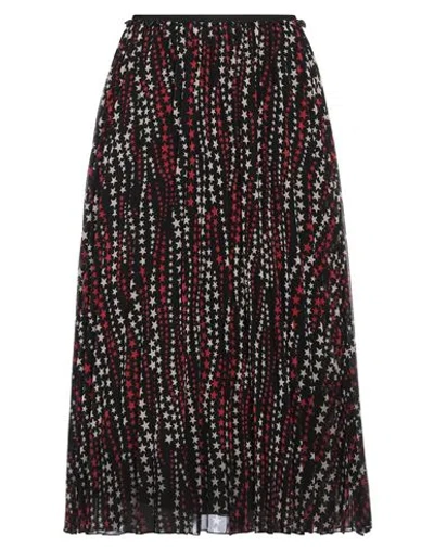 Red Valentino Woman Midi Skirt Black Size 4 Polyester