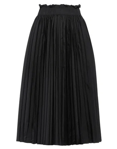 Red Valentino Woman Midi Skirt Black Size 4 Polyester In Black