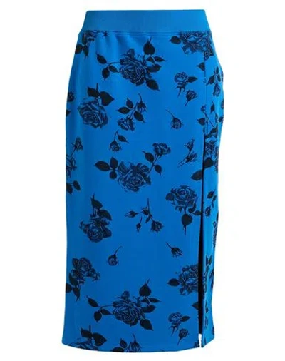 Red Valentino Woman Midi Skirt Blue Size L Cotton, Polyester, Elastane