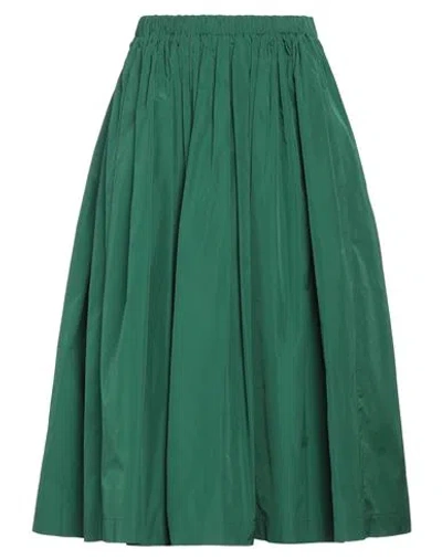 Red Valentino Woman Midi Skirt Green Size 6 Polyester In Green