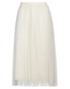 Red Valentino Woman Midi Skirt Ivory Size 2 Polyester In White