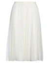 Red Valentino Woman Midi Skirt Ivory Size 4 Polyester In White