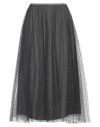 Red Valentino Point D'esprit Midi Skirt In Grey