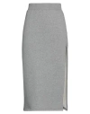 Red Valentino Woman Midi Skirt Light Grey Size S Cotton, Polyester, Viscose, Elastane