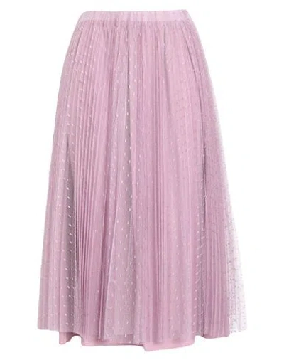 Red Valentino Woman Midi Skirt Lilac Size 4 Polyester