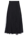 Red Valentino Woman Midi Skirt Midnight Blue Size 0 Polyamide, Viscose, Cotton