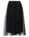 Red Valentino Woman Midi Skirt Midnight Blue Size 2 Polyester In Black