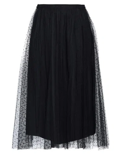 Red Valentino Woman Midi Skirt Midnight Blue Size 2 Polyester In Blue