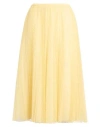 Red Valentino Woman Midi Skirt Pastel Yellow Size 4 Polyester In Yellow