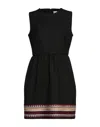 Red Valentino Woman Mini Dress Black Size 2 Polyester, Viscose, Elastane, Acrylic, Wool