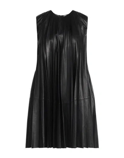 Red Valentino Woman Short Dress Black Size 2 Sheepskin