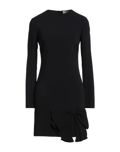 Red Valentino Woman Mini Dress Black Size 4 Acetate, Viscose, Elastane In Black
