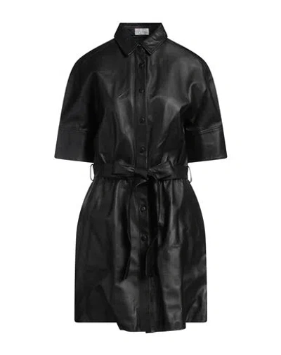 Red Valentino Woman Mini Dress Black Size 6 Lambskin