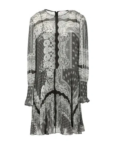 Red Valentino Woman Mini Dress Black Size 6 Polyester In Multi