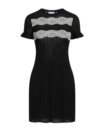 Red Valentino Woman Mini Dress Black Size L Virgin Wool