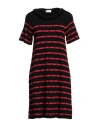 Red Valentino Redvalentino Women's Striped Dress In Black