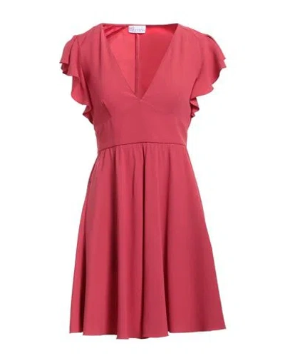 Red Valentino Woman Mini Dress Coral Size 6 Acetate, Viscose
