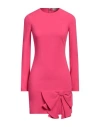 Red Valentino Woman Mini Dress Fuchsia Size 0 Acetate, Viscose, Elastane In Fuchsia