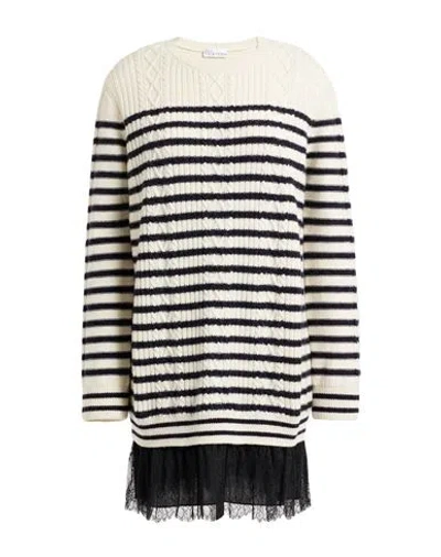 Red Valentino Woman Mini Dress Ivory Size S Virgin Wool
