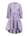 Red Valentino Woman Mini Dress Lilac Size 0 Polyester, Cotton In Purple