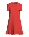 Red Valentino Woman Mini Dress Orange Size 2 Polyester, Elastane
